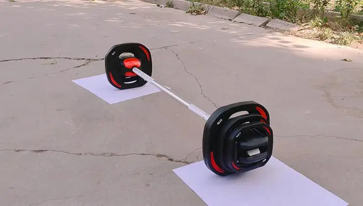 Fitness Equipment Weightlifting Body Exercise Pump Adjustable Integral Crocodile Mouth Barbell Set