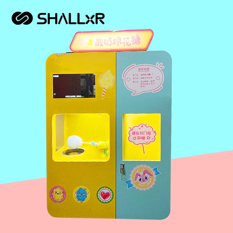 Commercial Custom Design Mini Snack Touchscreen Qr Code Electronics Kids Cotton Candy Food Vending Machine For Usa