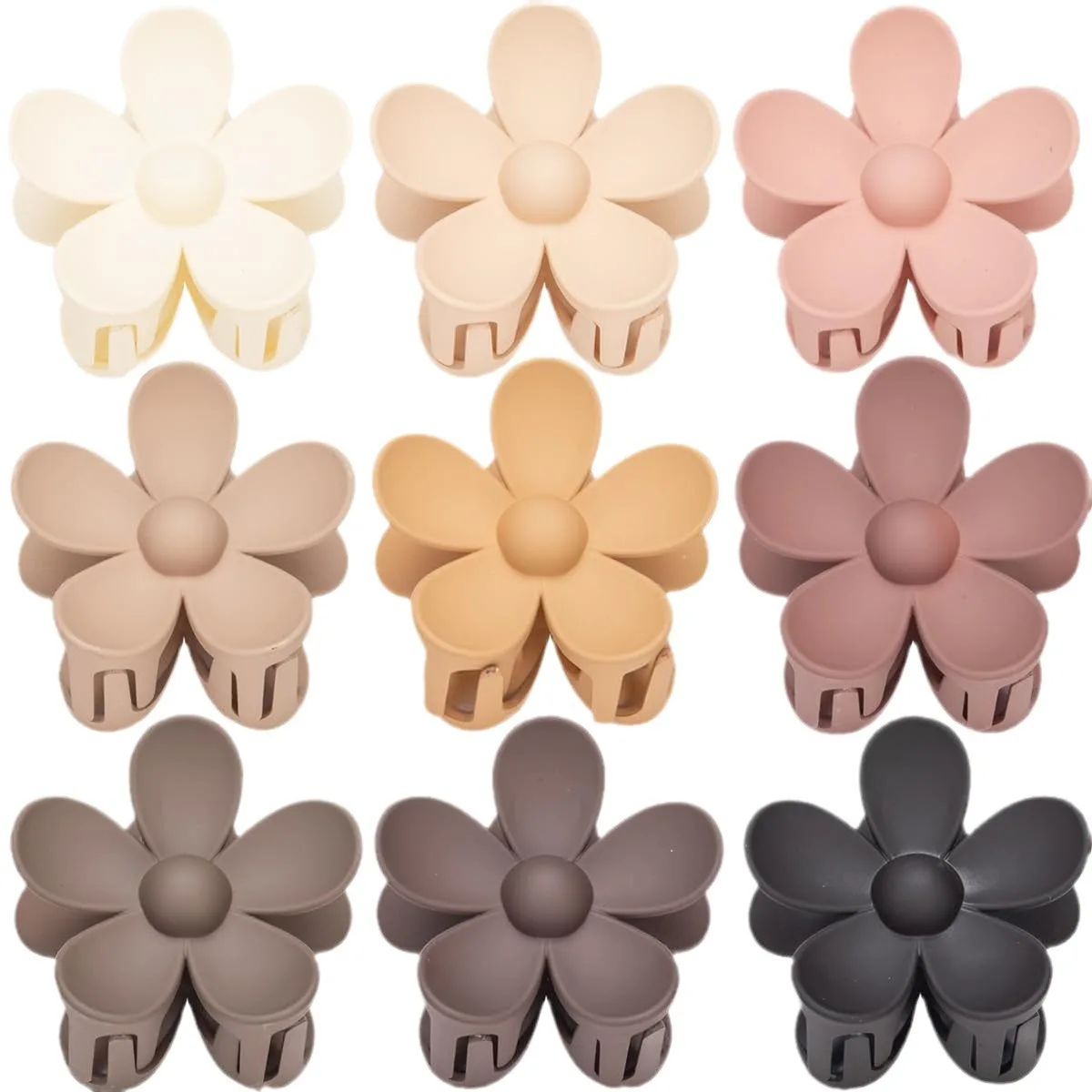 Orangee Large Flower Hair Claw Clips Candy Colors Plastic Hair Clip Crab Women Girls Fairy Hairclip Barrettes Headwear Accessory
