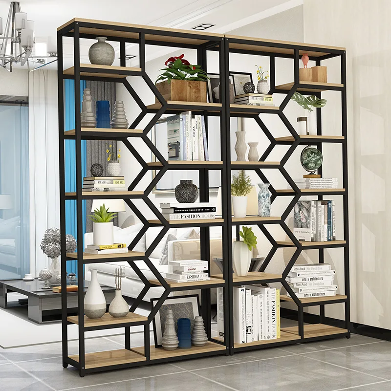 HQSLP Office Furniture Bookcase Modern Office Screen Living Room Bookshelf Office Storage Racks