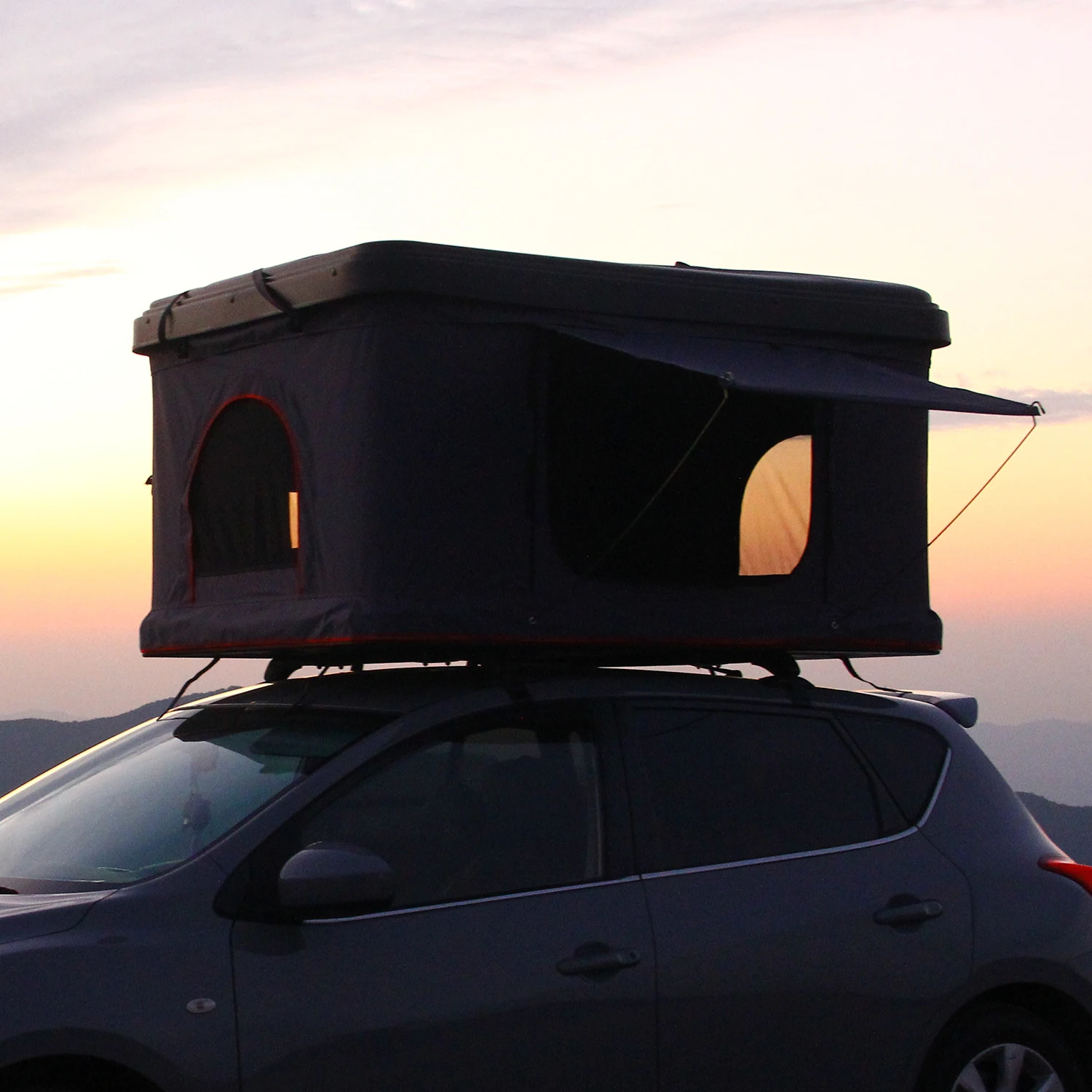 Aluminium Carbon Fiber Triangle Inflatable Hardshell 4 Season Tent Rooftop Camping Car Roof Top Tents