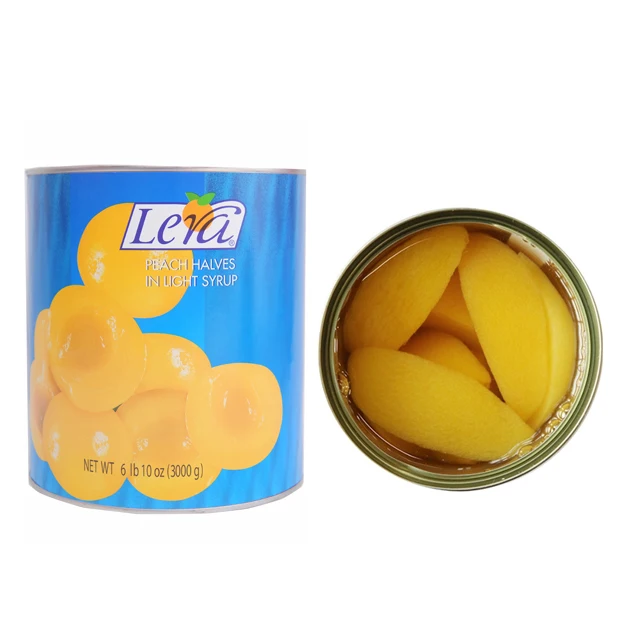 Hot selling canned yellow peach dices in cans in light syrup