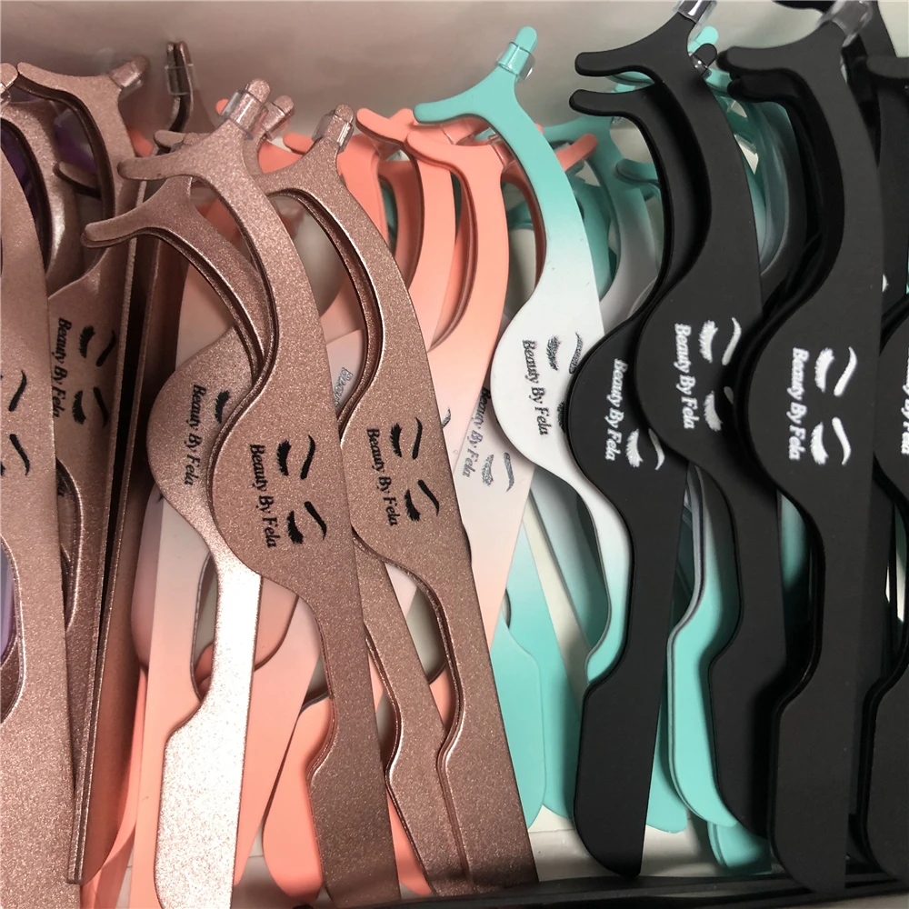 
False eyelash tweezers private label custom lash tweezer bulk lash applicator tweezers for eyelash 