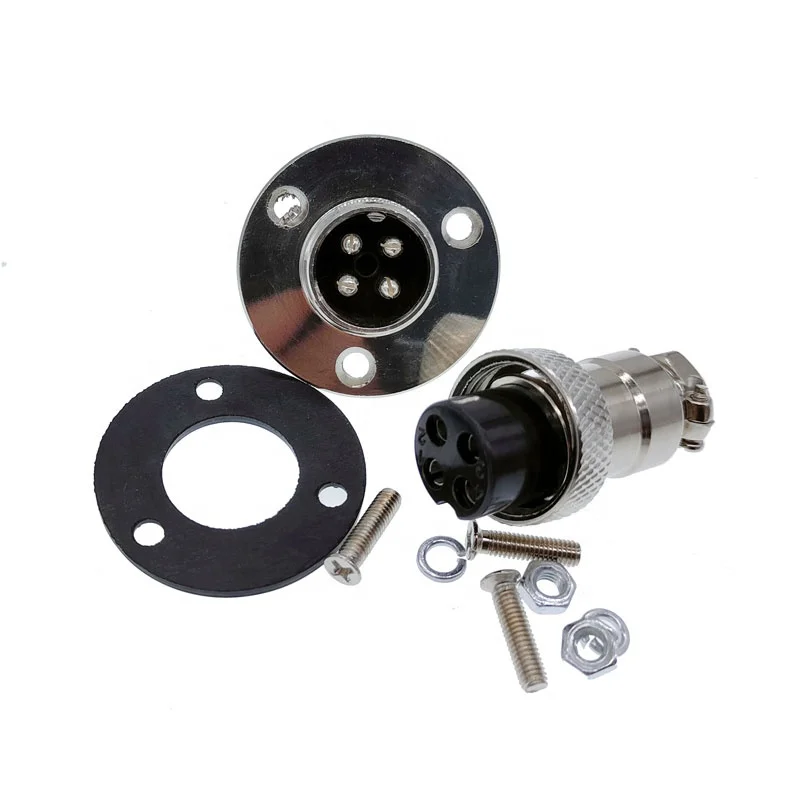 GX16 Flange mounting 3-hole fixing  2pin 3pin 4pin 5pin 6pin 7pin 9pin 10pin aviation connector plug&socket circular connectors