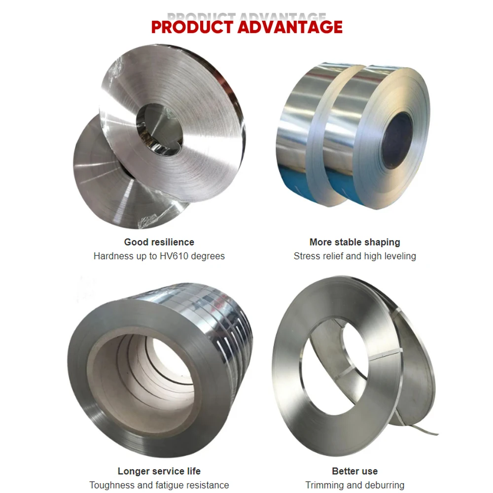 Anti slip strip steel Not loose stainless steel coated strapping banding precision stainless steel strip