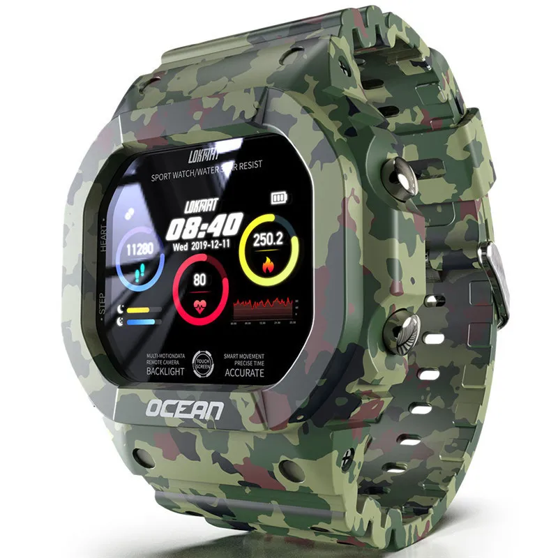  Смарт-часы Lokmat Ocean sport IP68 Водонепроницаемые многофункциональные спортивные часы relojes inteligentes blue tooth
