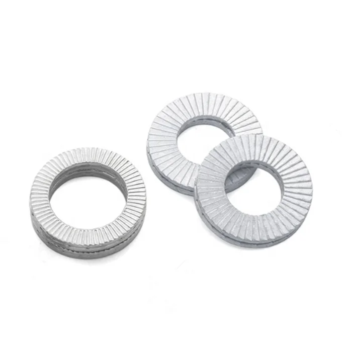 65 Mn Dacromet DIN 25201 double fold self locking washers safety knurling wedge lock washers