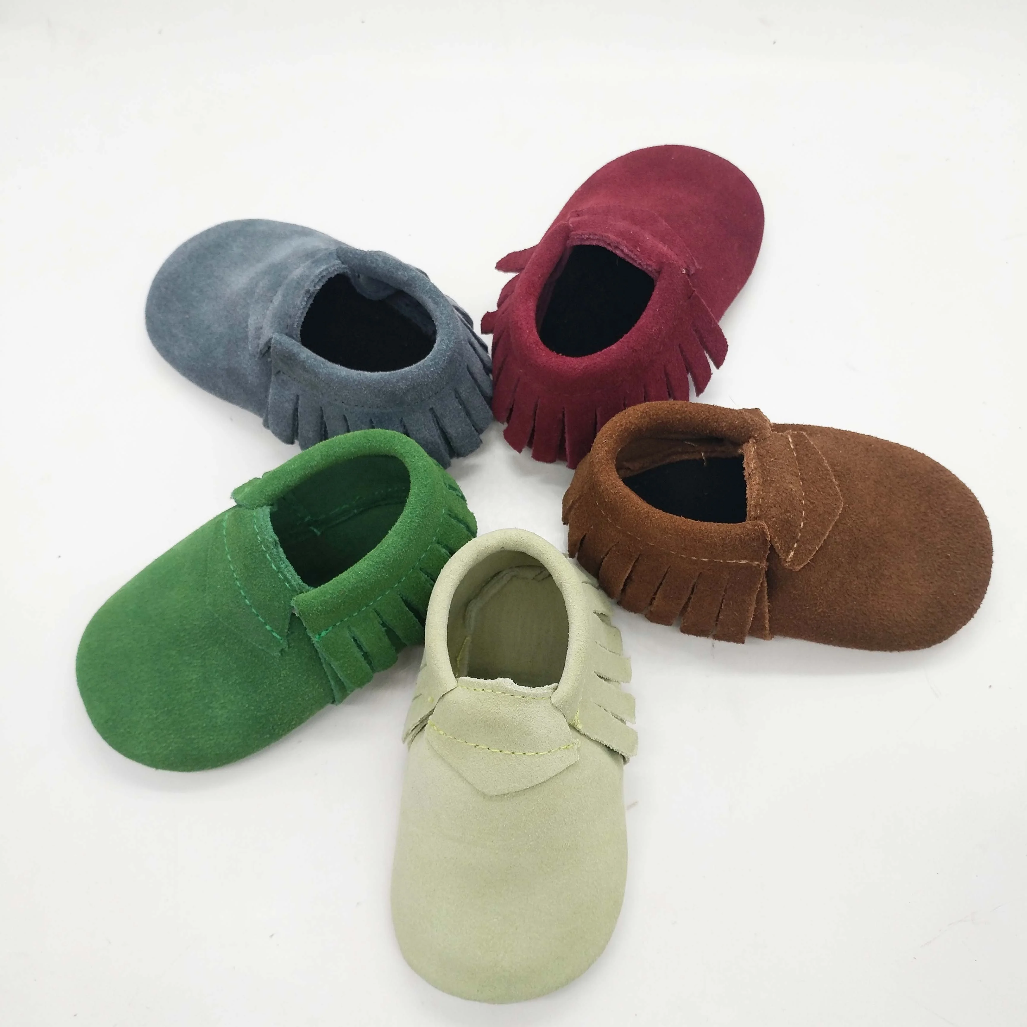 
Cute happy new born infant baby shoes girl baby leather moccasins 
