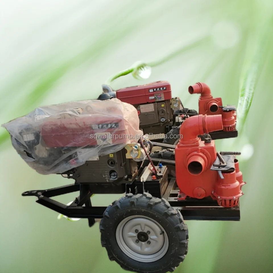 Single Cylinder Diesel Engine Belt Pulley Connection with Self-priming pump Water Pump