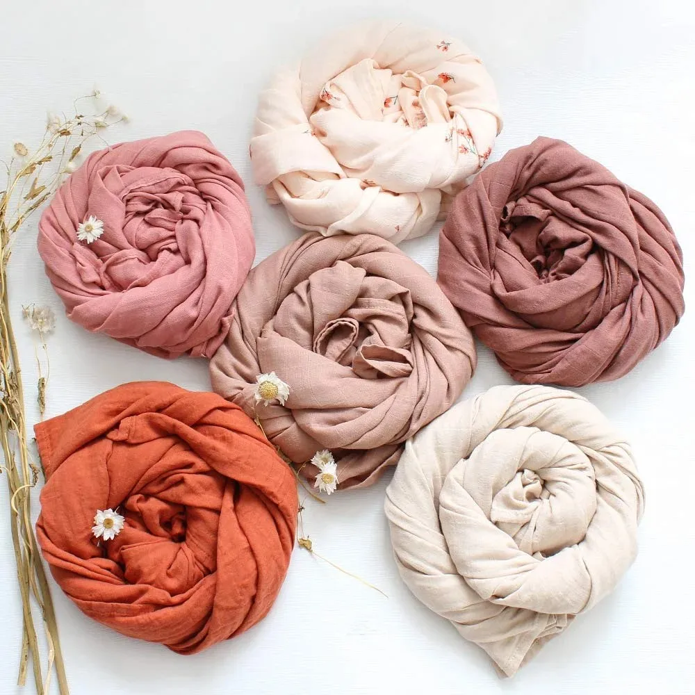 Silky Soft Receiving Blanket Neutral Swaddle Wrap Muslin Swaddle Blanket for Baby Boys and Girls