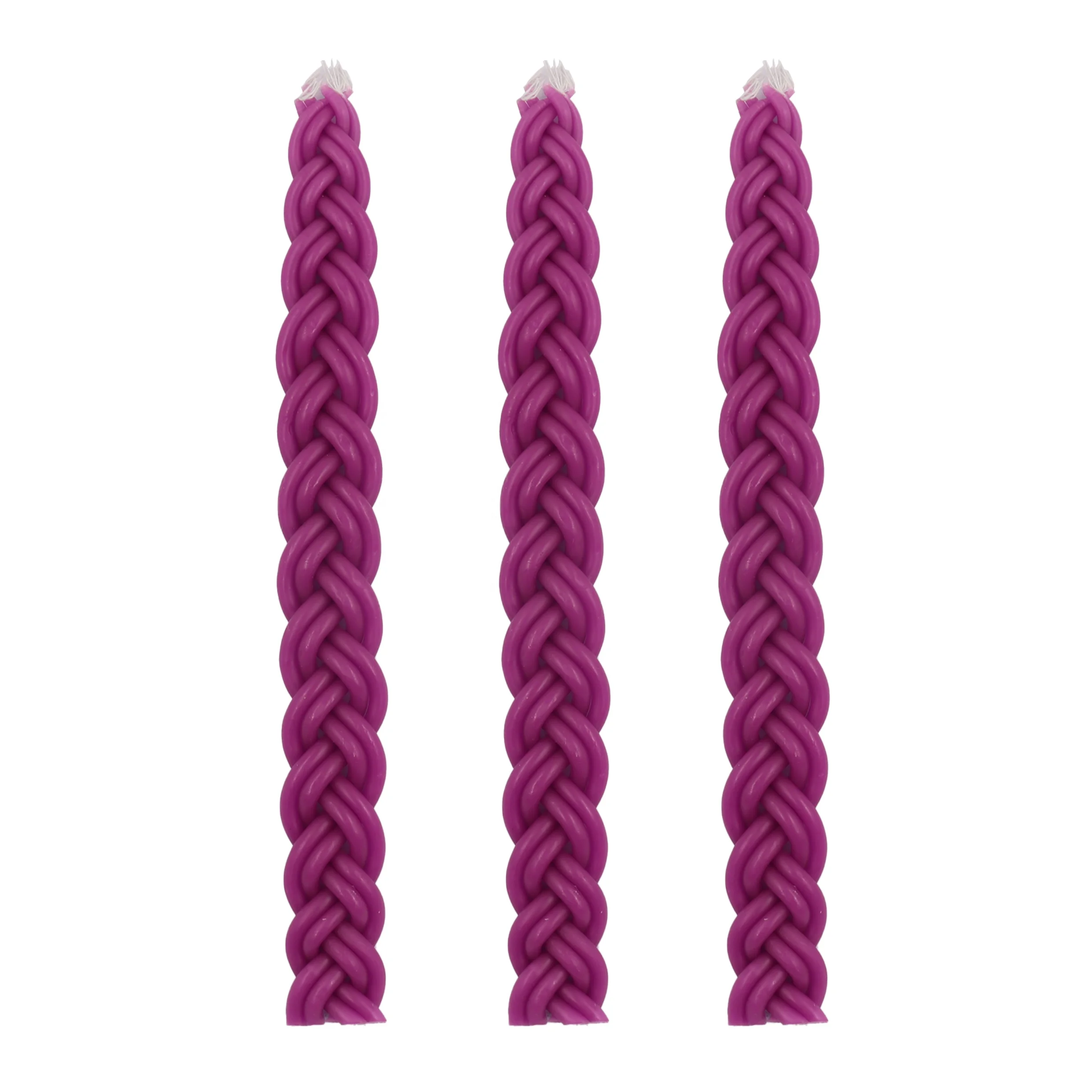 Competitive price OEM quality custom outer package purple havdalah braid candles