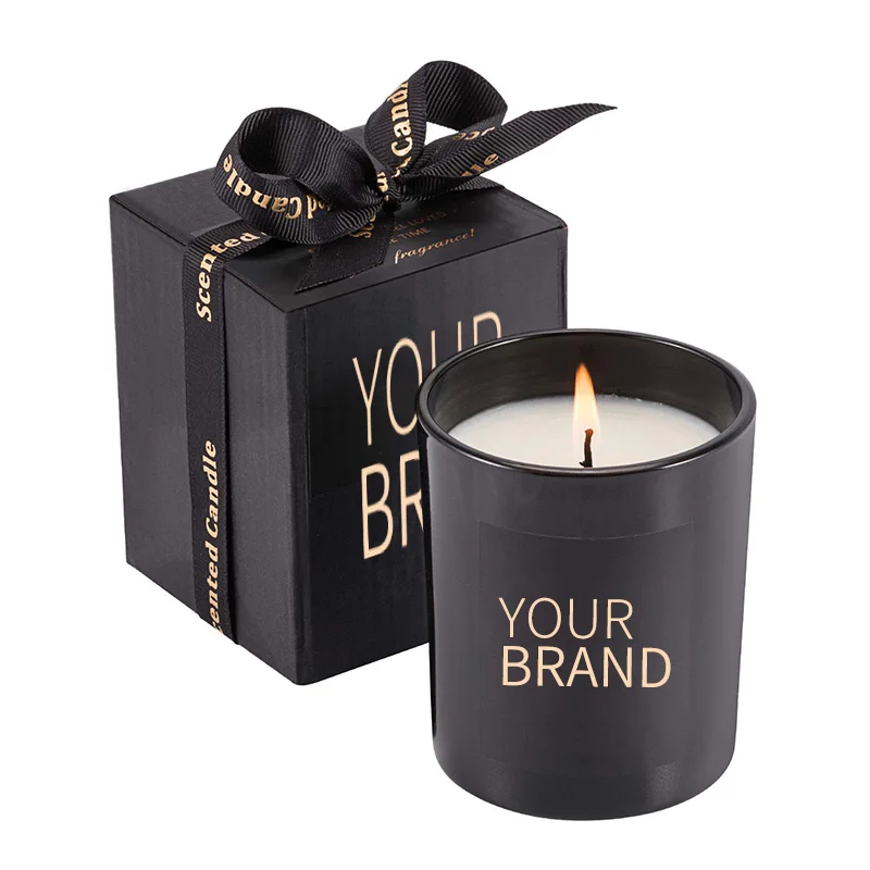 High Quality Luxury Design Natural Candles Non Toxic Soy Wax Palm Wax Essential Oil Scented Candles