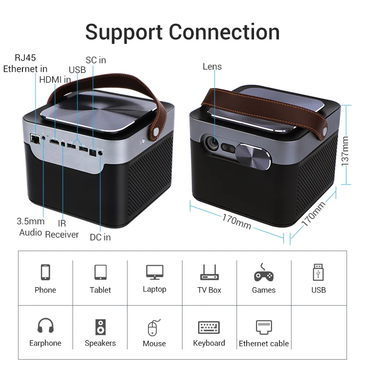 wholesale home theater smart dual wifi android business office projection led dlp portable 3d projector 1080p 4k mini projectors