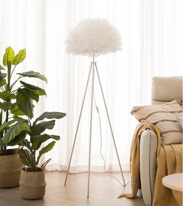 Factory Wholesale Luxury Living Room Hotel Bamboo Orange White Wood Cross Spiral Led Floor Lamp