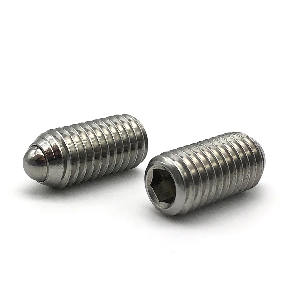 DIN934 din916 440 aluminum stainless steel m4 m2 m7 nylon knurled set flat point cup point hex hexagon socket set screws