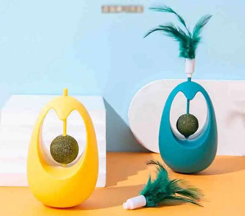 Оптовая продажа высококачественные игрушки для самостоятельного удовольствия милый кот интерактивные домашних животных с съедобной Мятой