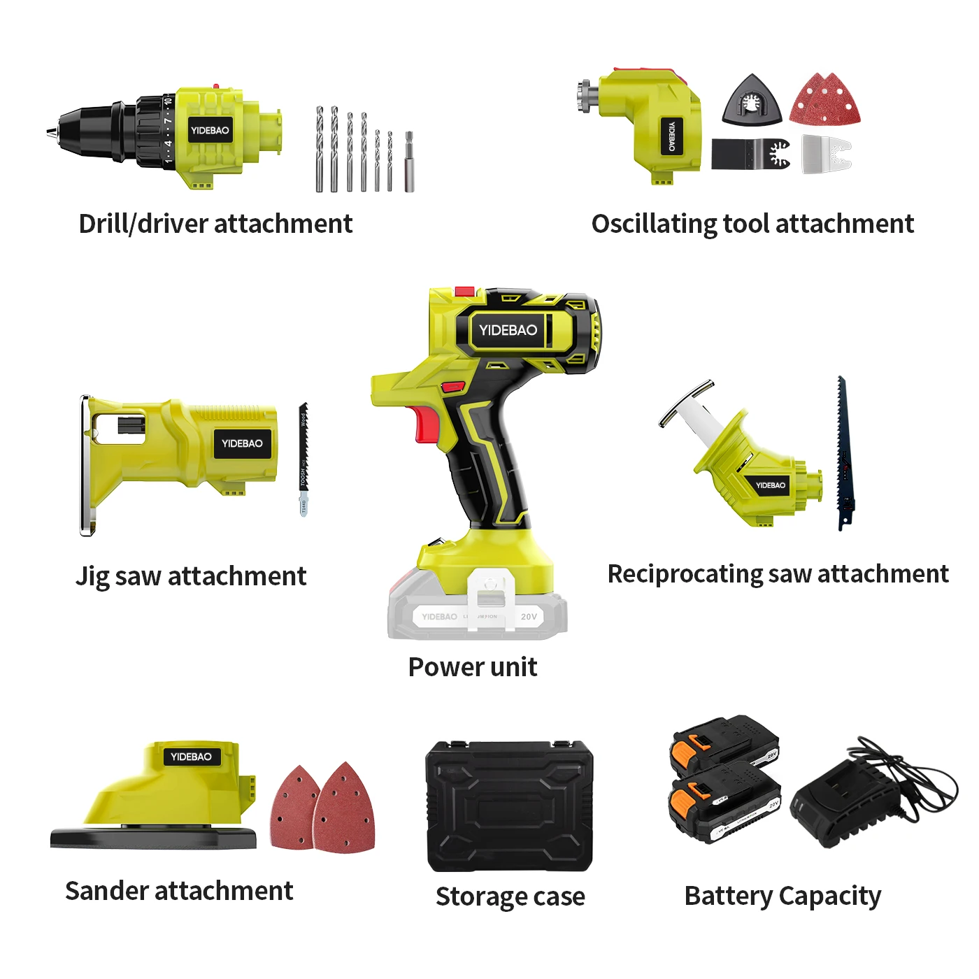 New arrivals 20V Electric Drill Jigsaw Sander Reciprocating Saw Oscillating Tool  Sander