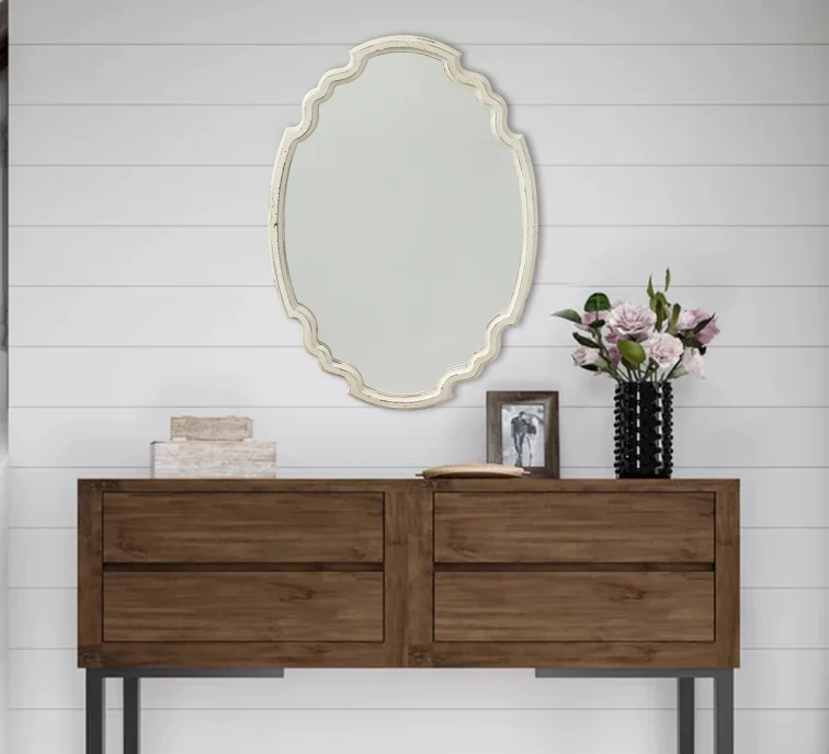 Luxury Design Handcrafted Wooden Wall Mirror Wholesale Exporter Designer Handmade Wall Decorative Mirror