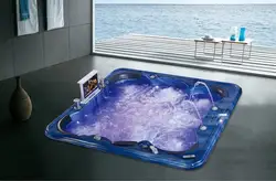 Indoor in ground whirlpool spa