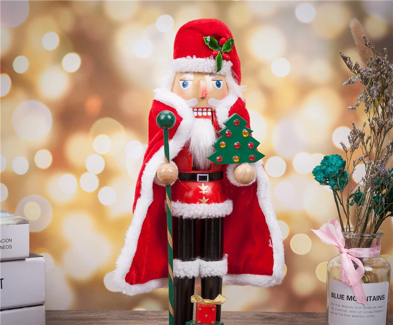 Navidad Christmas Decoration Supplies Wooden Crafts Gingerbread Nutcracker Ornaments Gifts Christmas Wooden Nutcracker Soldier