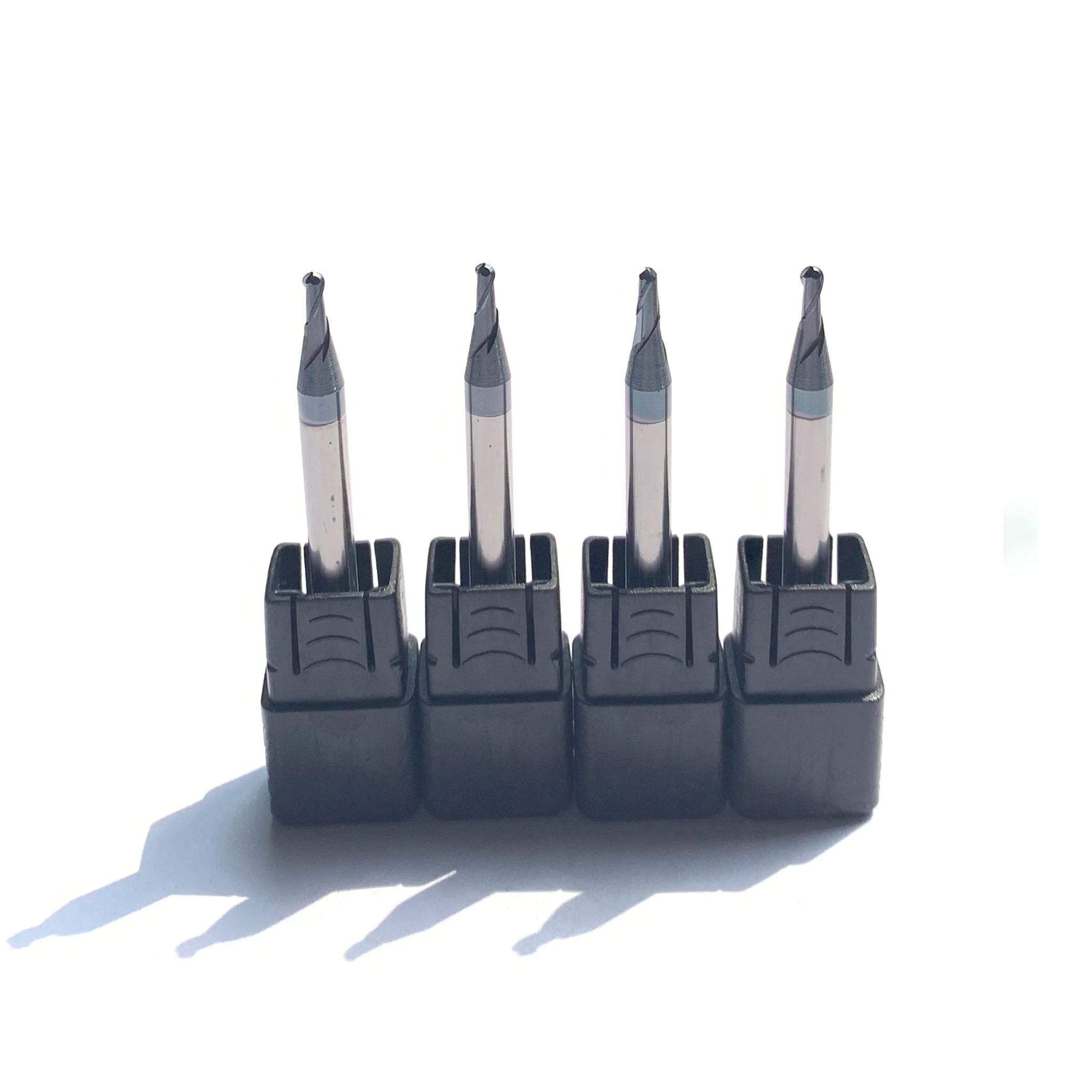 Solid Carbide Spherical 1mm Ball Nose End Mill Cutters For Aluminum