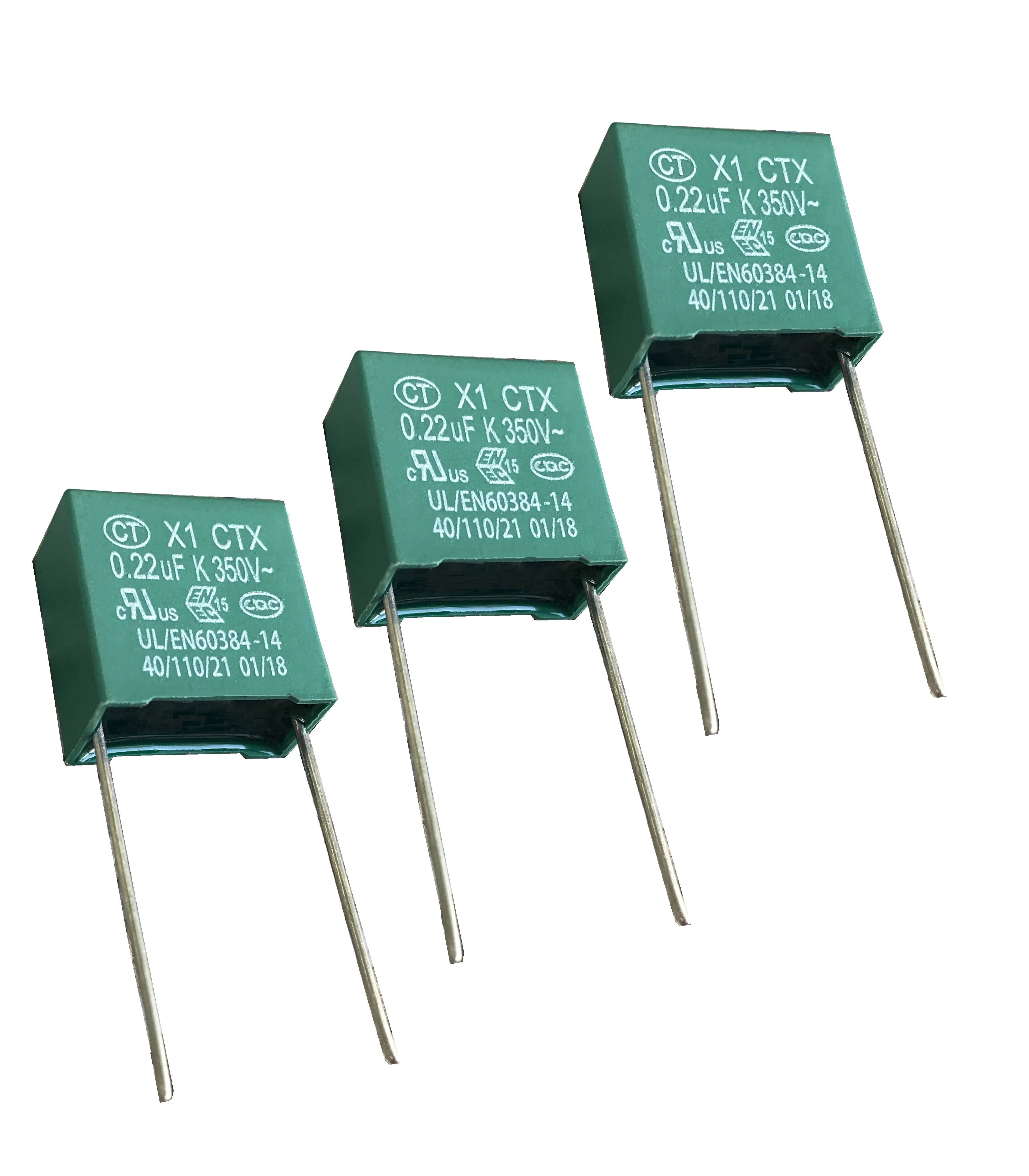 Made In Taiwan Through Hole Package Film Capacitor MPX MKP 0.22uF 350VAC 224K Electrical Capacitor