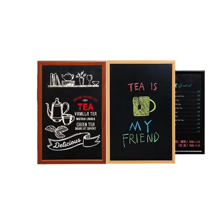 Wholesale Double Side Wall School Blackboard Wood Frame Dry Erase Magnetic Board White Board Chalkboard Sign for School