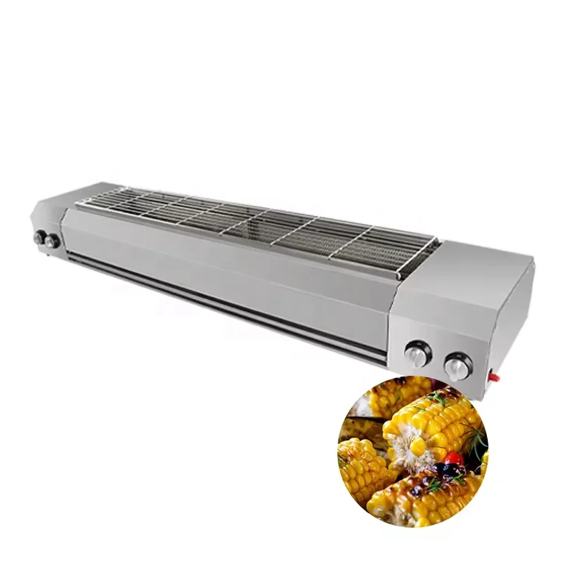 LPG gas bbq grill meat kebab roaster machine gas barbecue grill machine cooking roasting meat machine for commercial use