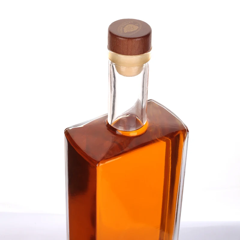 DAS Square empty liquor glass bottle 500ml super flint glass spirit bottle packaging for vodka