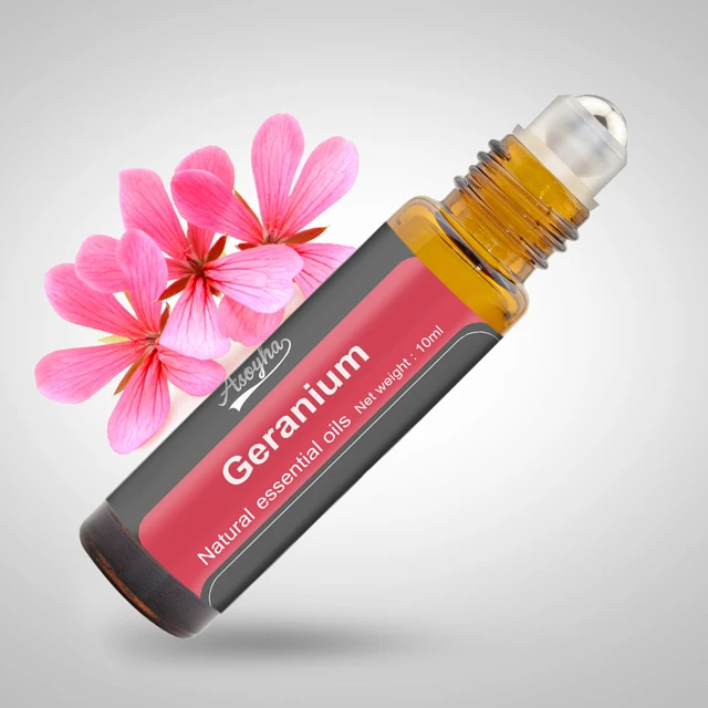 Bulk Premium Skin Direct Care Oil 10ml Geranium Roll On Aromatherapy Essential Oil For Body Massage