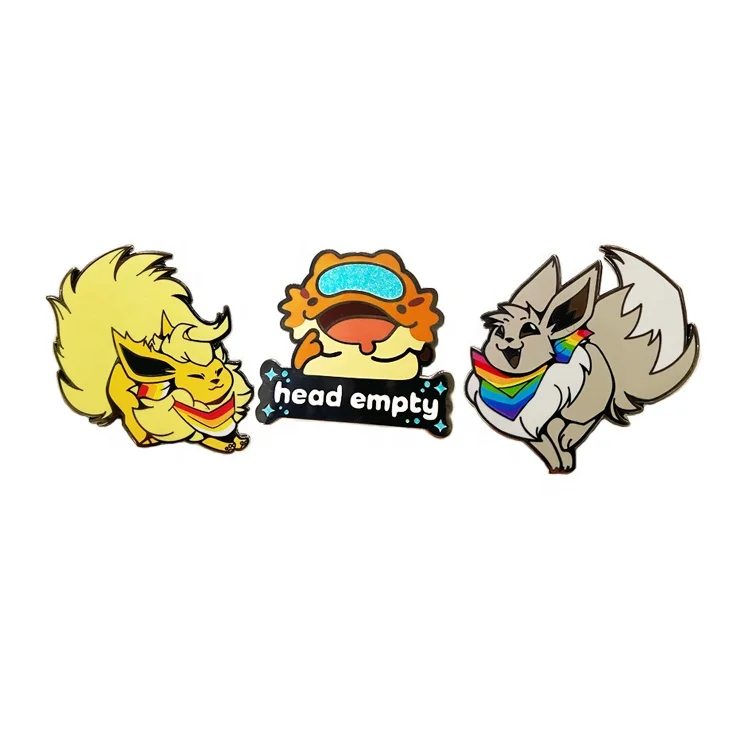 No Minimum Metal Pins Supplier Glitter Brooch Anime Hard Enamel pin Soft Lapel Badge Manufacturer Custom Enamel Pin