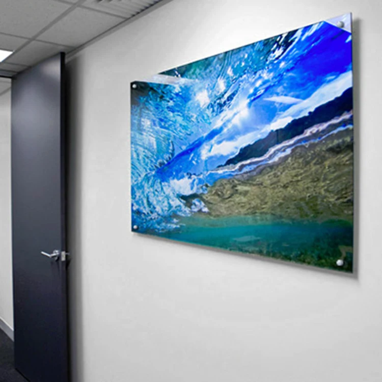 Custom Large Size Hot Sale Floating Acrylic Landscape Frame Wall Mounting Acrylic Photo Picture Frame