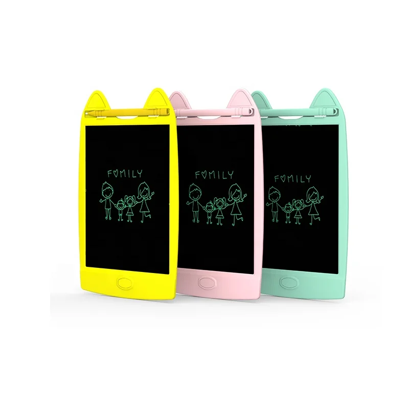 customized digital kids pad Ear Shaped Electronic Writing Drawing Pads 8.5 inch tablet