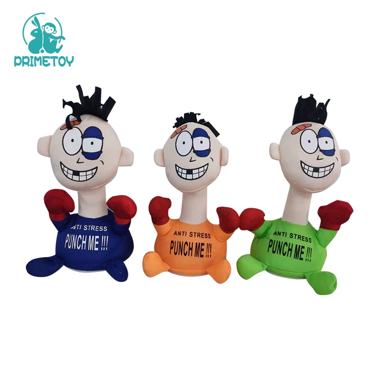 Hot Sale Creative Stuffed Electric Battered Stress Relief Punch Me Plush Toy
