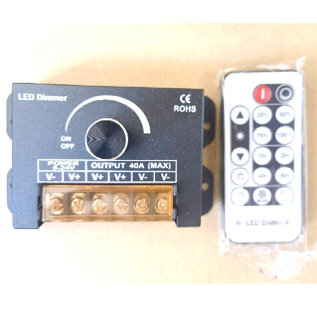 RF wireless remote control monochrome dimmer knob stepless 40A high power light strip billboard light box