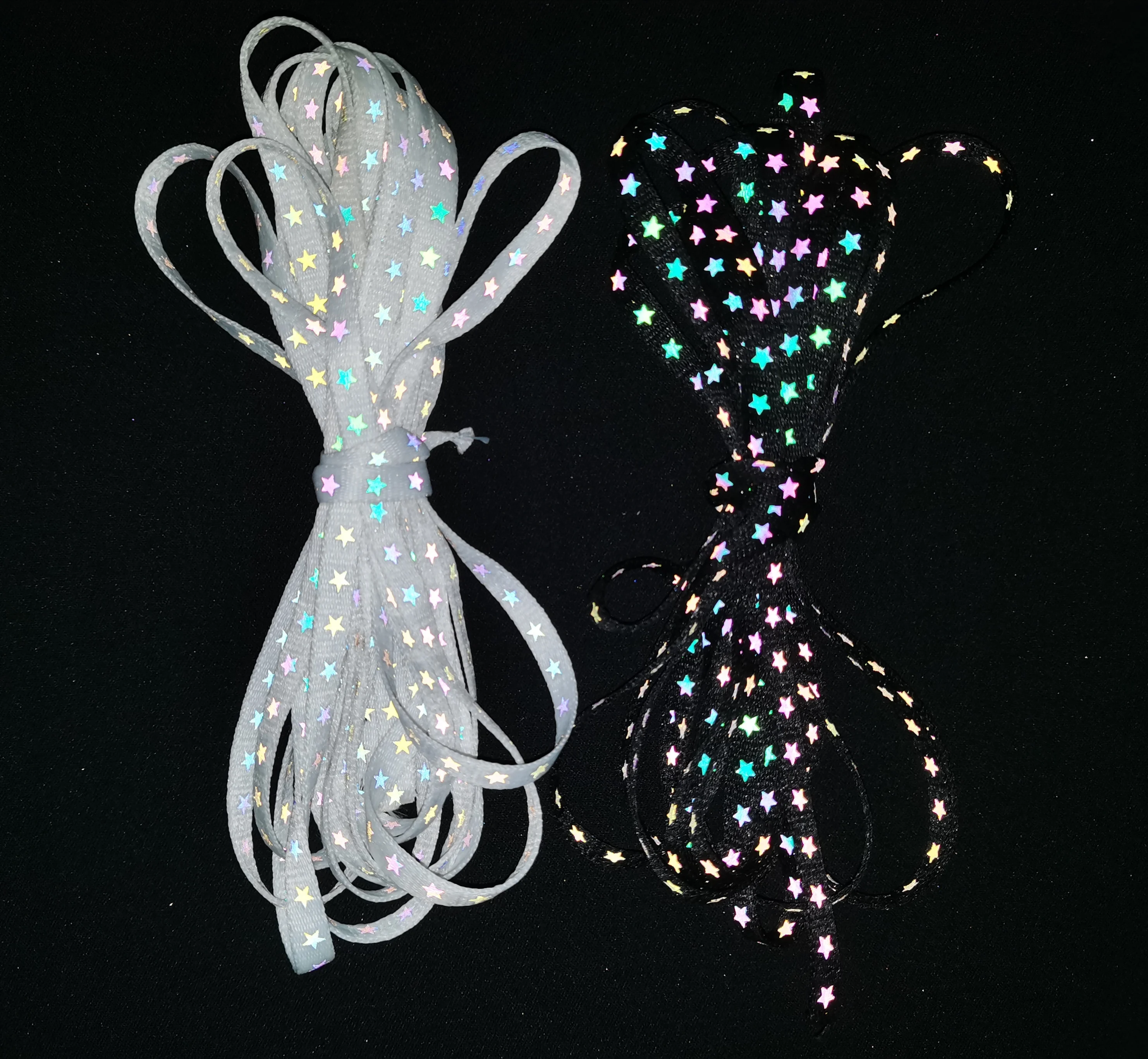 2024 New fashion reflective shoelaces for sport shoes customized design shoelaces for sneaker reflective material