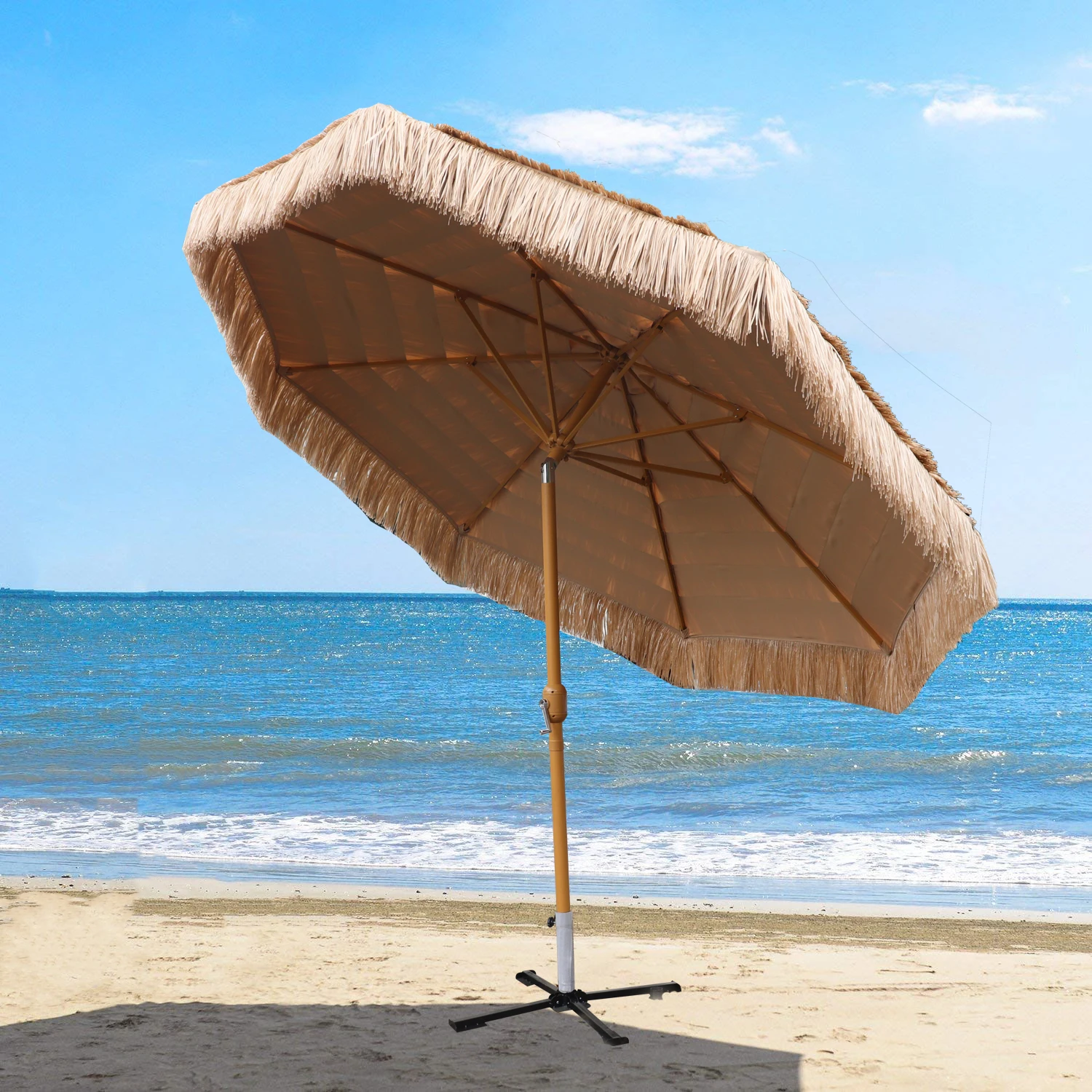Garden Patio Restaurant  Advertising Outdoor Beach simulate of thatched beach umbrella