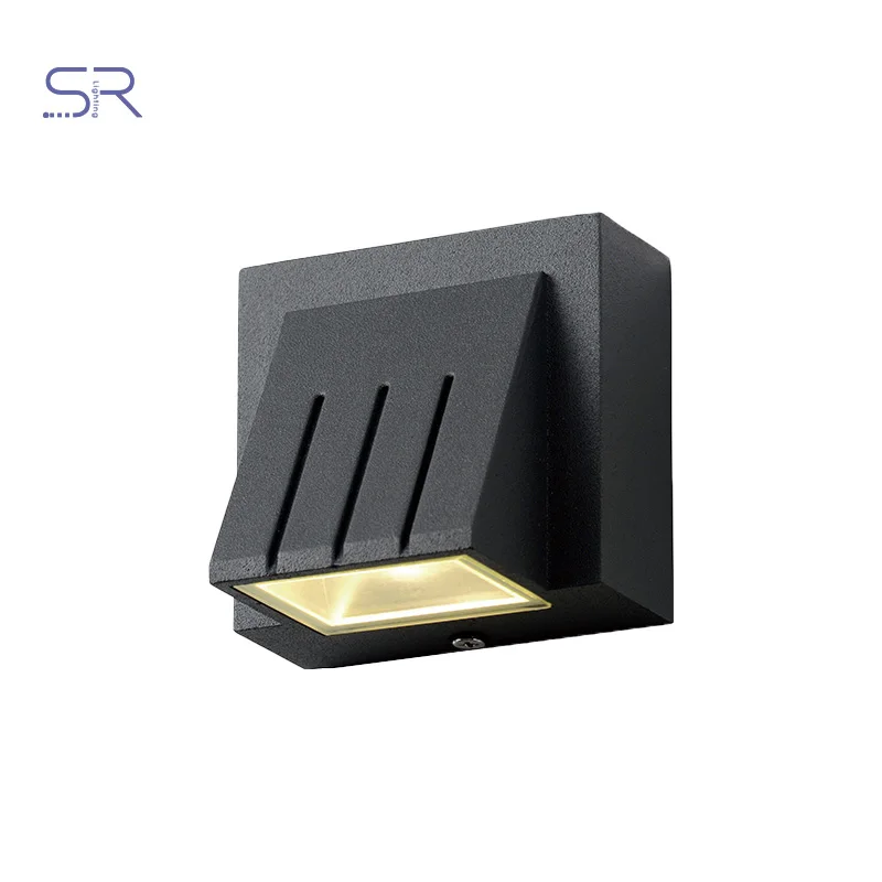 Outdoor Garden Waterproof IP54 single head aluminum plus glass material, can face down small Wall lamp modern decorative lights