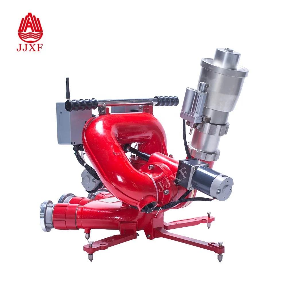 portable fire fighting water monitor with foldable tripod stand