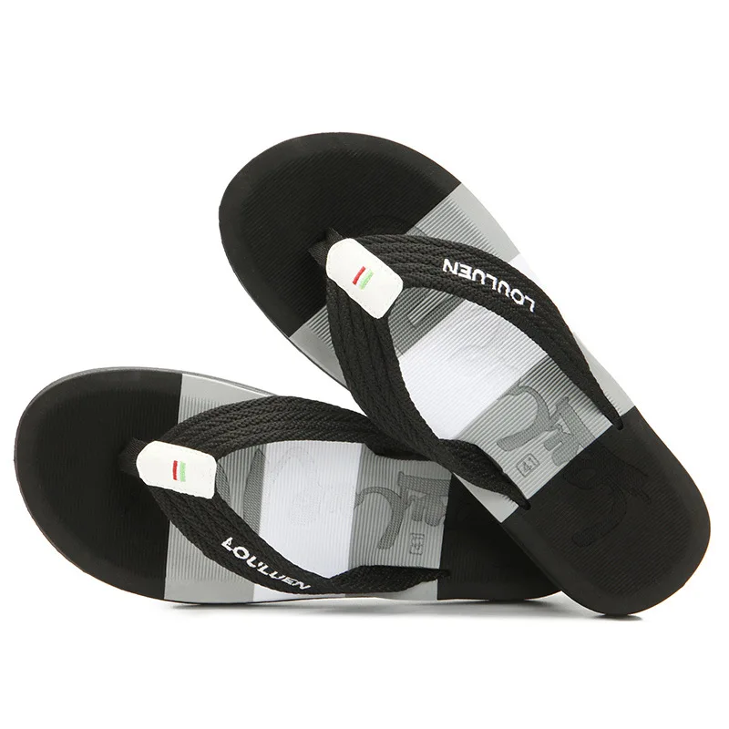 Wholesale Custom Logo Waterproof Summer Slippers Fashion Trend Men Outdoor Flip Flops Slippers