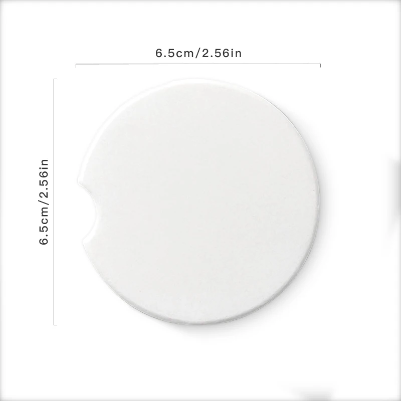 China warehouse in stock DIY Sublimation Blank Custom  6.5CM ceramic cup mug coaster