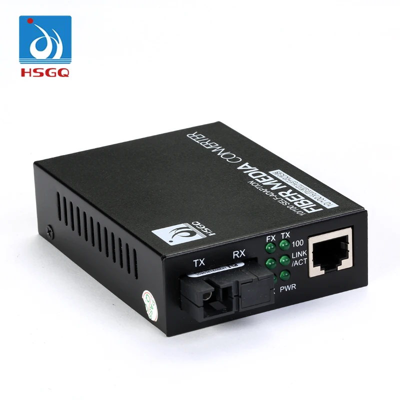  HSGQ-M001 10/100M 20KM SC волоконно-оптический медиаконвертер GPON 4