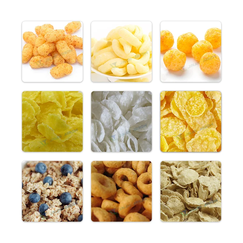 high quality corn puffed snacks corn flakes breakfast cereal combined dryer machine Baking Oven