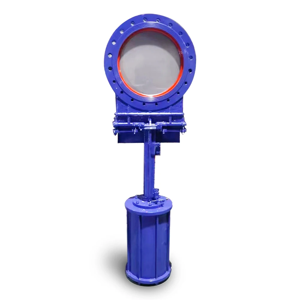 WCB Gate Valves carbon steel Single-acting pneumatic PN10/16  knife gate valve