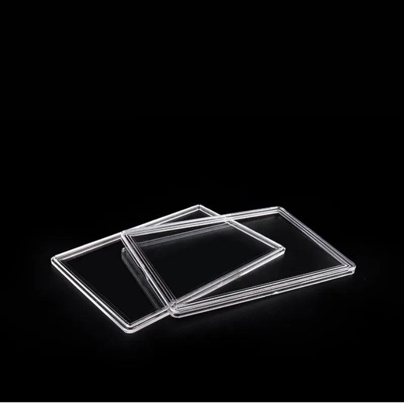 54*85mm Rectangular Acrylic Display Slab  Stamp Holder Gold plated Card Holder Silver Bullion Bar Case