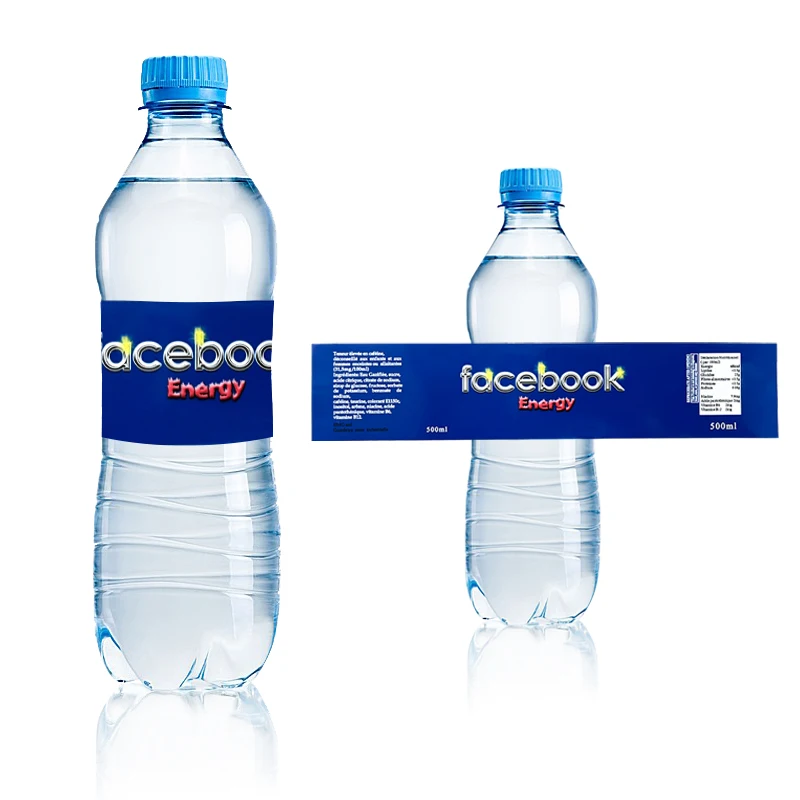 Custom Waterproof Mineral food label plastic water Bottles Labels glass jar label wine bottle