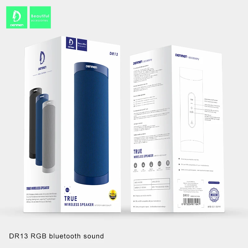 Ali Baba Hot Selling Wholesale DENMEN Ipx4 Outdoor Waterproof Super Quality Wireless Speaker Portable Music Audio Stereo Speaker