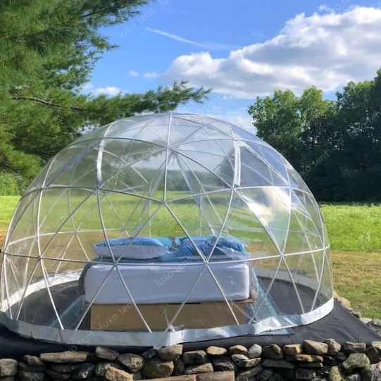 Waterproof PVC Glass Clear Dome Tent Transparent Igloo Dome Tents For Garden Restaurant greenhouse