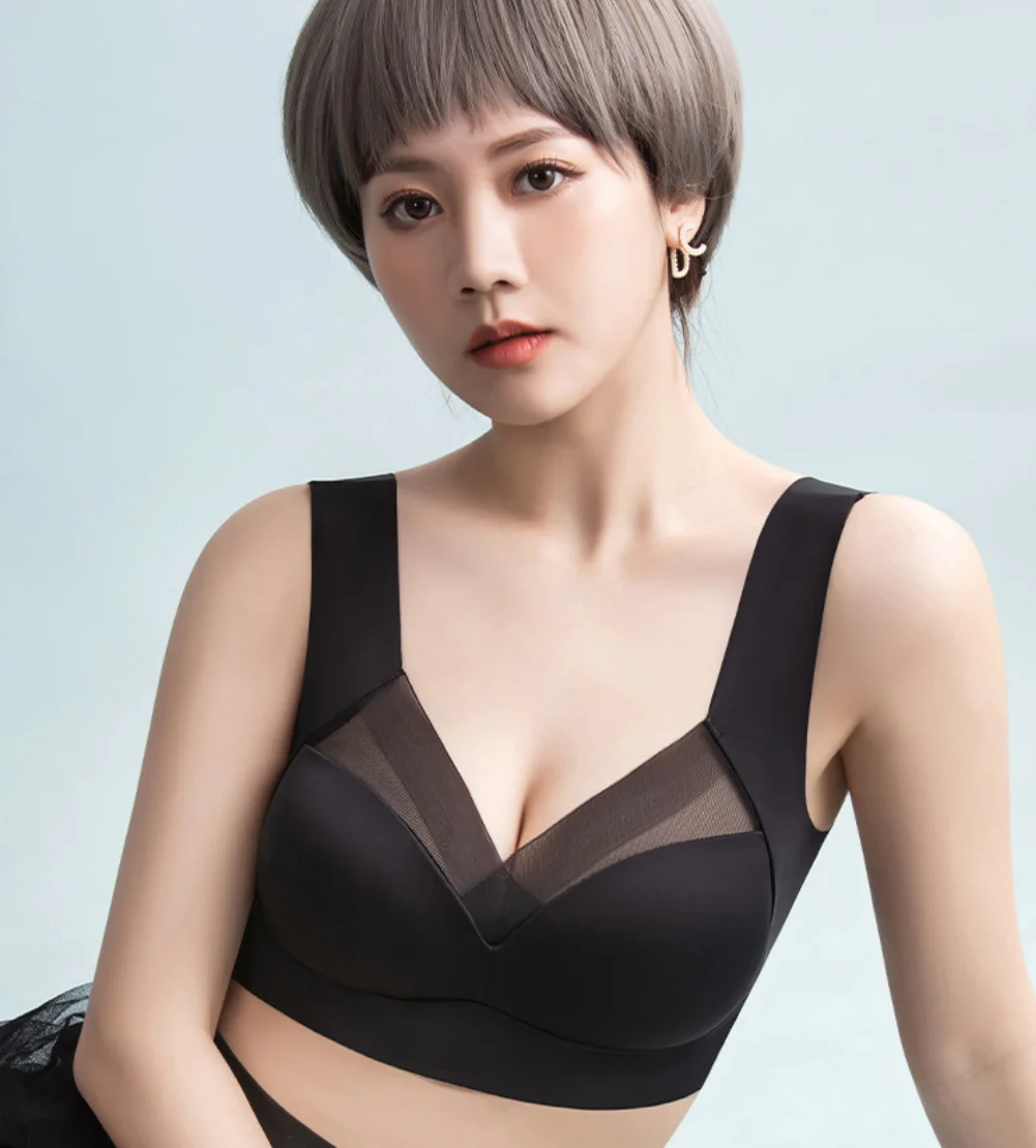 Joliedress One Piece Traceless Plus Size Bra Wireless for Woman