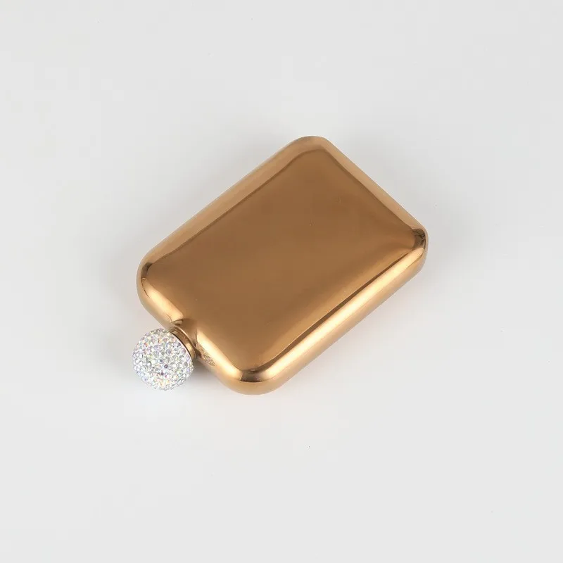 Manufacturer supplies electroplated 201 304 stainless steel rose gold 5oz round wine with customizable logo
